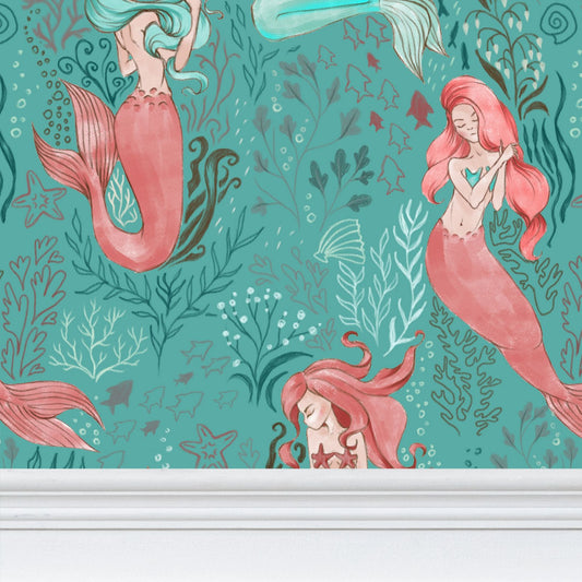 Mermaid Sisters Wallpaper